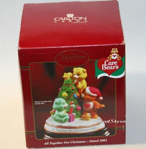 Estatuilla de porcelana Care Bears All Together For Christmas Tree 2003 nueva en caja - Imagen 1 de 6