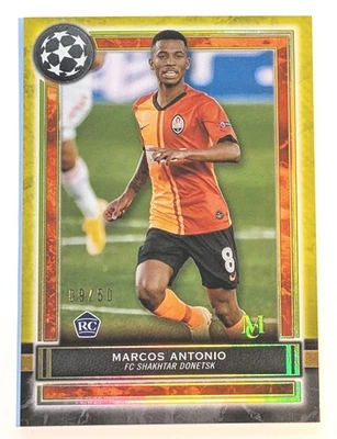 2020-21 MARCOS ANTONIO Topps Museum Collection UCL #41 RC Gold SP 09/50  - Image 1 of 4