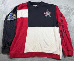 Vintage Wrangler PBR Langarmshirt L Colorblock Bull Riders World Finals Western - Bild 1 von 9