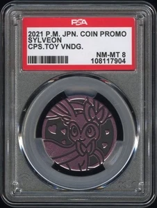 2021 Pokemon Sylveon Coin PSA 8 NM-MT Japan Promo - Picture 1 of 2