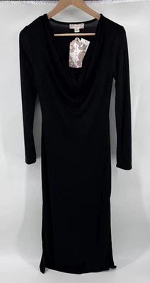 Новый группы бесплатный черный капот шеи обтяжку Midi платье женщин маленький новый с Ярлыками - Изображение 1 из 4