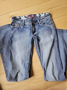 Vintage Pepe Jeans Womens 24 (28x32) Blue Denim Bling UK Taiwan/China 98%cotton - Picture 1 of 11