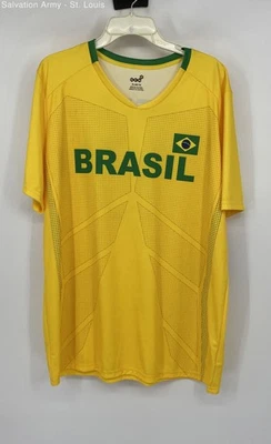Camiseta Masculina Gen 2 Verde Amarela Brasil Pelé #10 Seleções Nacionais de Futebol Tamanho XL - Imagem 1 de 4