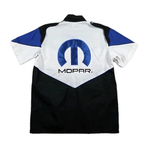 Vintage Mopar Shirt Mens Medium Speed Zone Race Gear Button Up Embroidered - Picture 1 of 6