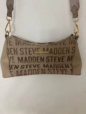 Steve Madden Clásico Crema Hombro Monograma Logo Bolso Y2k Ropa de Calle Cartera Foto 1 de 4