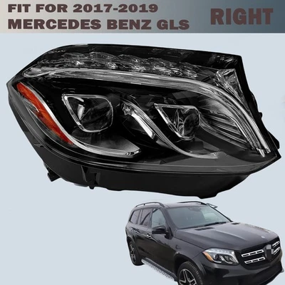 Right Headlight For 17-2019 Mercedes-Benz GLS 350d/GLS 450/ GLS 550 /GLS 63 AMG - Image 1 of 4