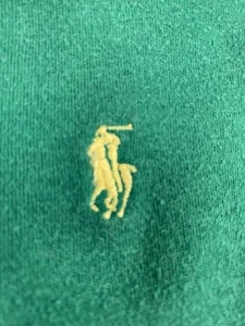 Vintage Polo Ralph Lauren Shirt Boys Youth Sz 10 Green 80's Yellow Pony - Picture 1 of 4