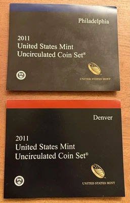 2011 United States Mint Uncirculated Coin Set Philadelphia And Denver  28 Coins - Image 1 of 4