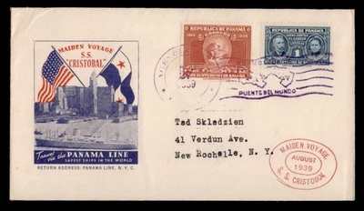 DR WHO 1939 PANAMA MAIDEN VOYAGE SS BARCO CRISTOBAL w749 Foto 1 de 2