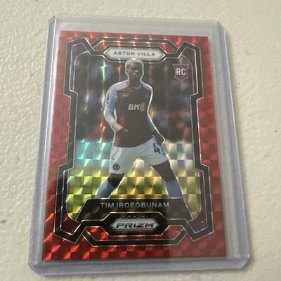 2023-24 Panini PRIZM EPL Red Mosaic Prizm Tim Iroegbunam RC #117 - Image 1 of 2