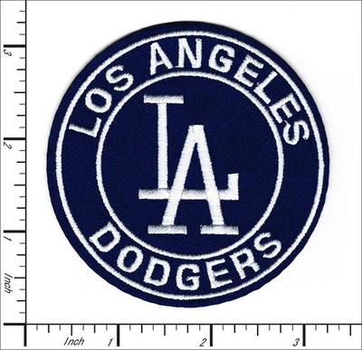 QIAGRAPHIX 22 Pcs Embroidered Ironon patches Los Angeles Dodgers 78mm Round AP030La1