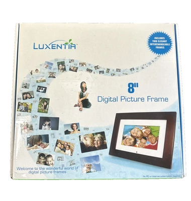 LUXENTIA 8" DIGITAL PICTURE FRAME DPF080WL NEW - Image 1 of 4