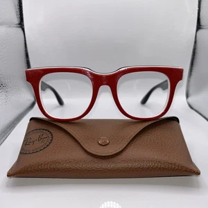 Authentic Ray Ban RB4368 Sunglasses 652087 Red White Black 51-21-150 Made Italy - Picture 1 of 11