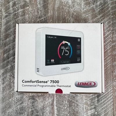 Lennox 17G74 CS7500 ComfortSense 7500 White Commercial Programmable Thermostat - Image 1 of 4