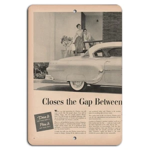 Anuncio Pontiac vintage de los años 50: 'Cierra la brecha entre' - Letrero retro de metal - Imagen 1 de 1