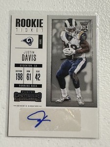2017 Panini Contenders Justin Davis #241 Rookie Ticket Auto! Rams!
