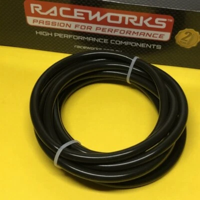 Raceworks SHV-005BK 5 mm (3/16") x 3 m Silicon Vacuum Vac hose Black 2 Yr Wty - image 1 of 2