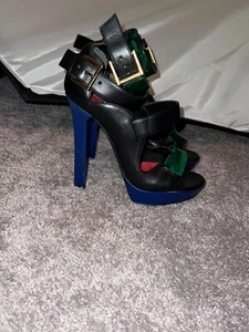 SALE Hot NEW look alexander mcqueen color block heels size 10 - Picture 1 of 10