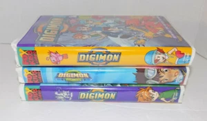 Digimon Movies Lot Of 3 VHS Tapes 1999-2000 Clamshell Case - Picture 1 of 2