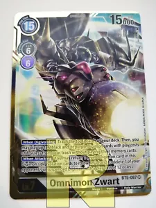 Omnimon Zwart BT5-087 Sr Alternative Super Rare Foil Digimon English - Picture 1 of 4