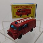 Vtg. 1966 Matchbox/Lesney 57C; Land Rover Fire Truck;'Kent Fire Brigade' 1/64...