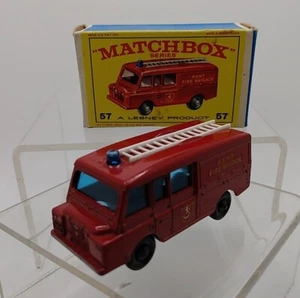 Vtg. 1966 Matchbox/Lesney 57C; Land Rover Fire Truck;'Kent Fire Brigade' 1/64... - Picture 1 of 17