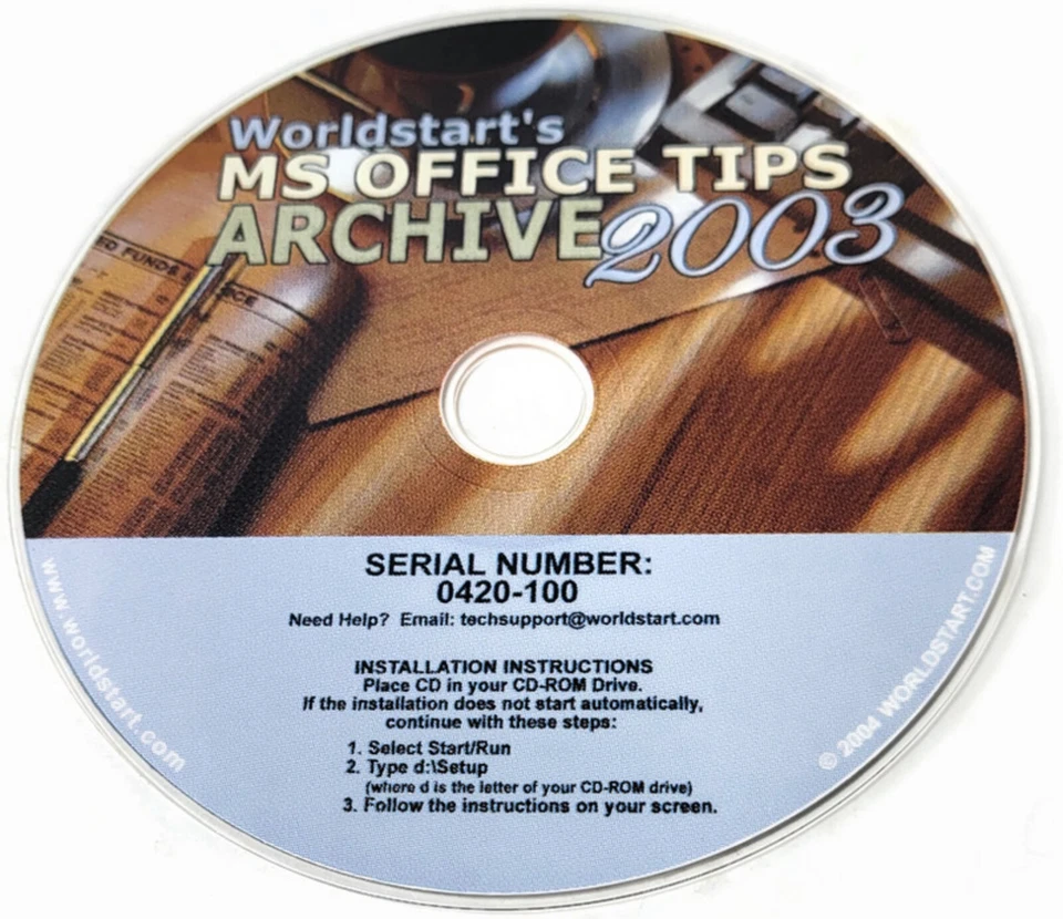 Worldstart's MS Office Tips Archive 2003  Windows 98/Me/2000/XP - Image 1 of 1