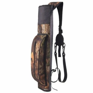 Archery Quiver Back Bag Shoulder Bag Holder Arrow Pouch Single Double Shoulder - Picture 1 of 19