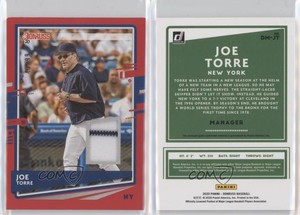 2020 Panini Donruss Donruss Materials Red /99 Joe Torre #DM-JT HOF