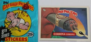 Garbage Pail Kids 1987 8th Series card 300A "Corrina Corona" +1 Empty Wrapper - Picture 1 of 5