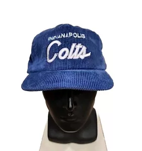 Vintage NFL Indianapolis Colts Sports Specialties The Cord Script Corduroy Hat - Picture 1 of 7