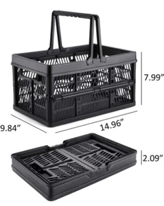 Caja de almacenamiento plegable cesta de compras plegable con asas, 19 litros E7 - Imagen 1 de 7