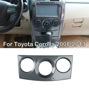 For Toyota Corolla 2008-2013 Carbon Fiber Console Air Conditioning Button Panel