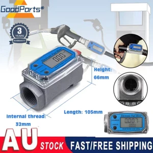 Digital Turbine Flow Meter LCD Display Flowmeter Rate Of 10-100LPM For Diesel AU - Picture 1 of 10