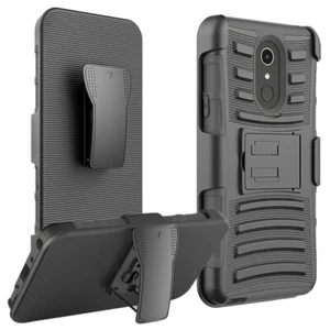 Heavy Duty Case Samsung LG Motorola Pixel Alcatel Kickstand Belt Clip Holster - Picture 1 of 45