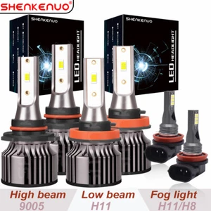 For 2004-2006 Acura MDX LED Headlight Hi/Lo + Fog Light Bulbs Combo Kit 6000K - Picture 1 of 12