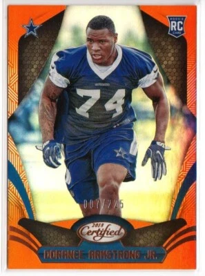 2018 Certified Rookies Mirror Orange SP/225 Dorance Armstrong Jr #175 Rookie RC - Image 1 of 2