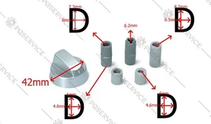 Kit Knob Universal Silver Oven Plan Cooking Kitchen Inserts Halfmoon Shaped - Picture 1 of 4