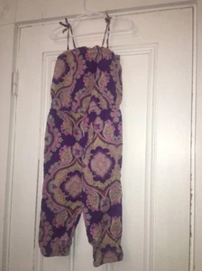 Baby Gap Purple Paisley Romper Sz 4 Year - Picture 1 of 2