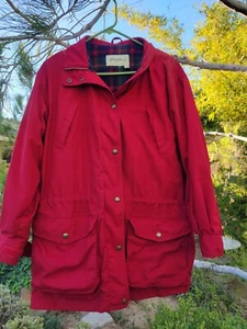 Giacca da campo donna Eddie Bauer anni 90 fodera a quadri outdoor rossa taglia small - Foto 1 di 10