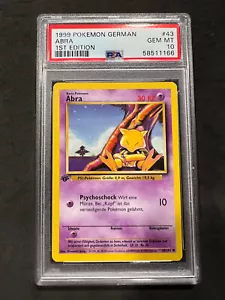 Pokemon Abra from German Base Set 1st Edition #43 in a PSA 10 !! - Picture 1 of 2