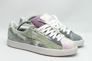 PUMA CLYDE ~UNRELEASED SAMPLE~ MENS 8.5 *SEERSUCKER/TIE-DYE/DENIM* what/the/vtg - Picture 1 of 12