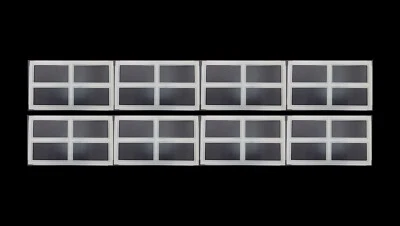 CLOPAY IDEAL HOLMES Colonial 509 Set of 8 Window Inserts/Short Panel Clopay Garage Doors White