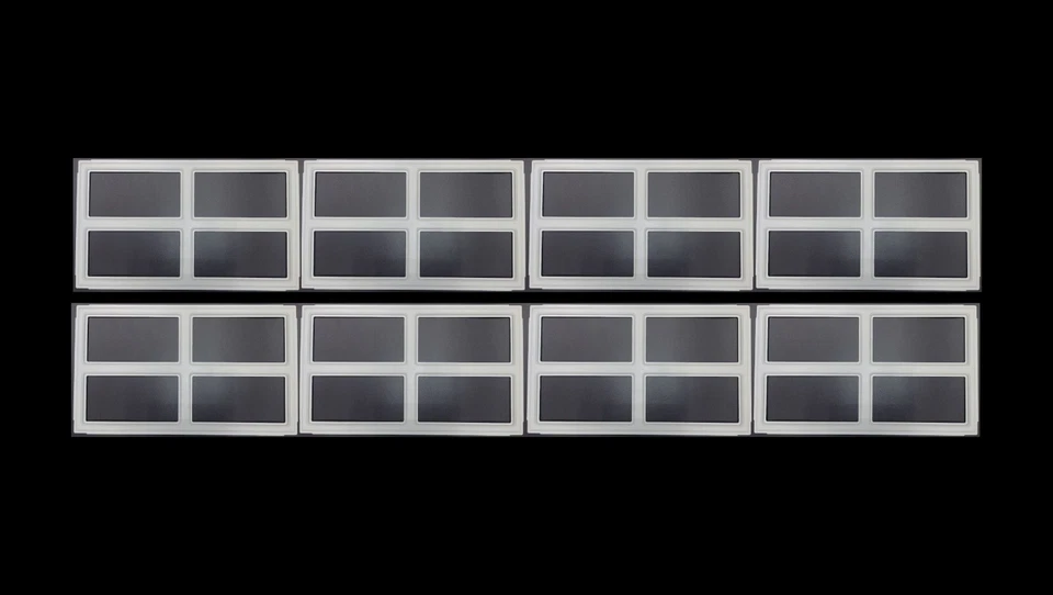 Colonial 509 Set of 8 Window Inserts/Short Panel Clopay Garage Doors White - Image 1 of 4