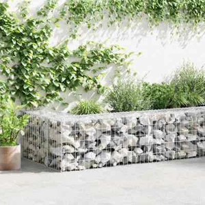 Gabion Wall with Covers Retaining Wall Stone Basket Galvanised Steel vidaXL - Picture 1 of 7