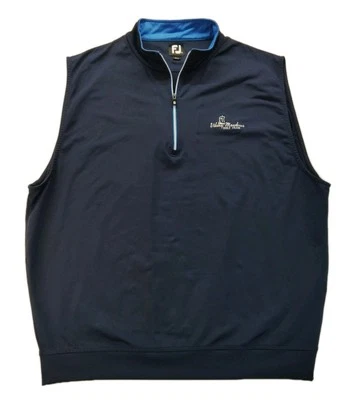 FootJoy Vest Mens Extra Large Blue Golf Half Zip Performance XL Logo - Image 1 of 4