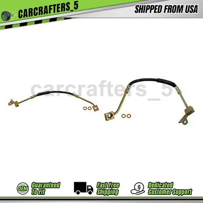 2 Front Brake Hydraulic Hose For 1995-2000 Chrysler Cirrus 2.4L - Image 1 of 4