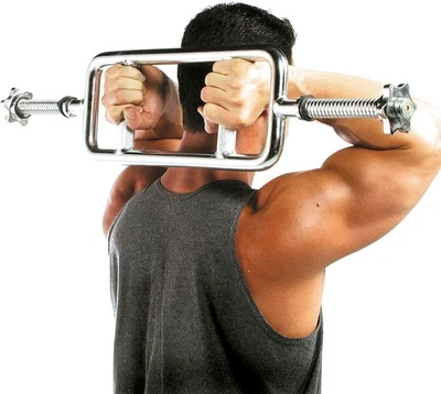 Barra de tríceps olímpica 34" | Capacidad 200 lb | Rosca de 1" + Manguitos adaptadores de 2" INCL Foto 1 de 4