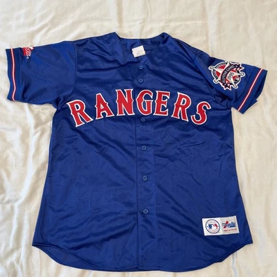 VINTAGE Majestic Rangers 1995 MLB All Star Game Patch Baseball Jersey Size XL - Image 1 of 4