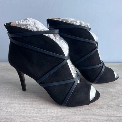 Journee Womens Samara Back Heel Zip Peep Toe Stiletto Booties Size 12W - Image 1 of 4